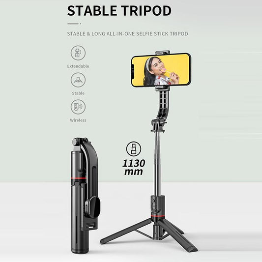 Bluetooth Remote Selfie Stick With Tripod Phone Holder-1902561798633164802
