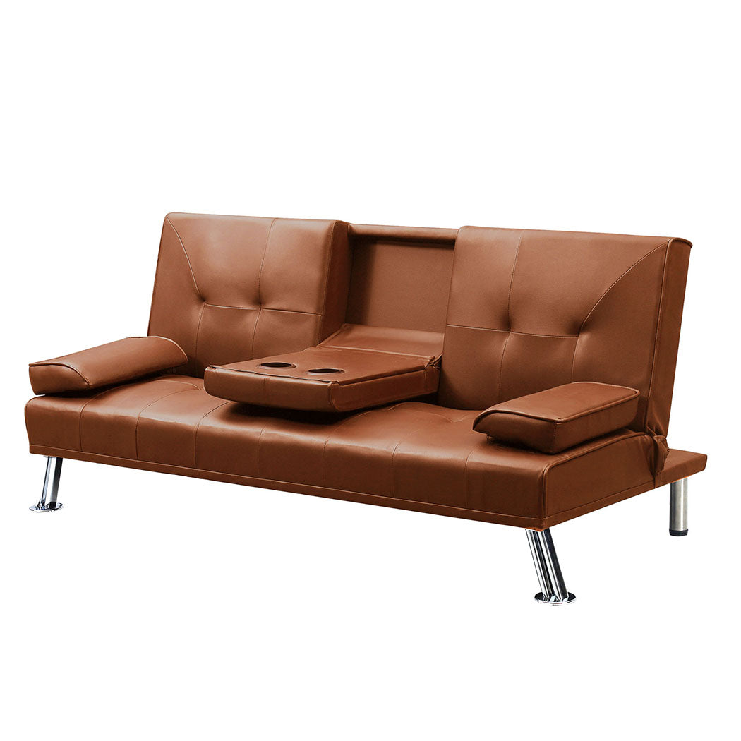 Levede Sofa Bed Adjustable Recliner Brown-1864183319319678976