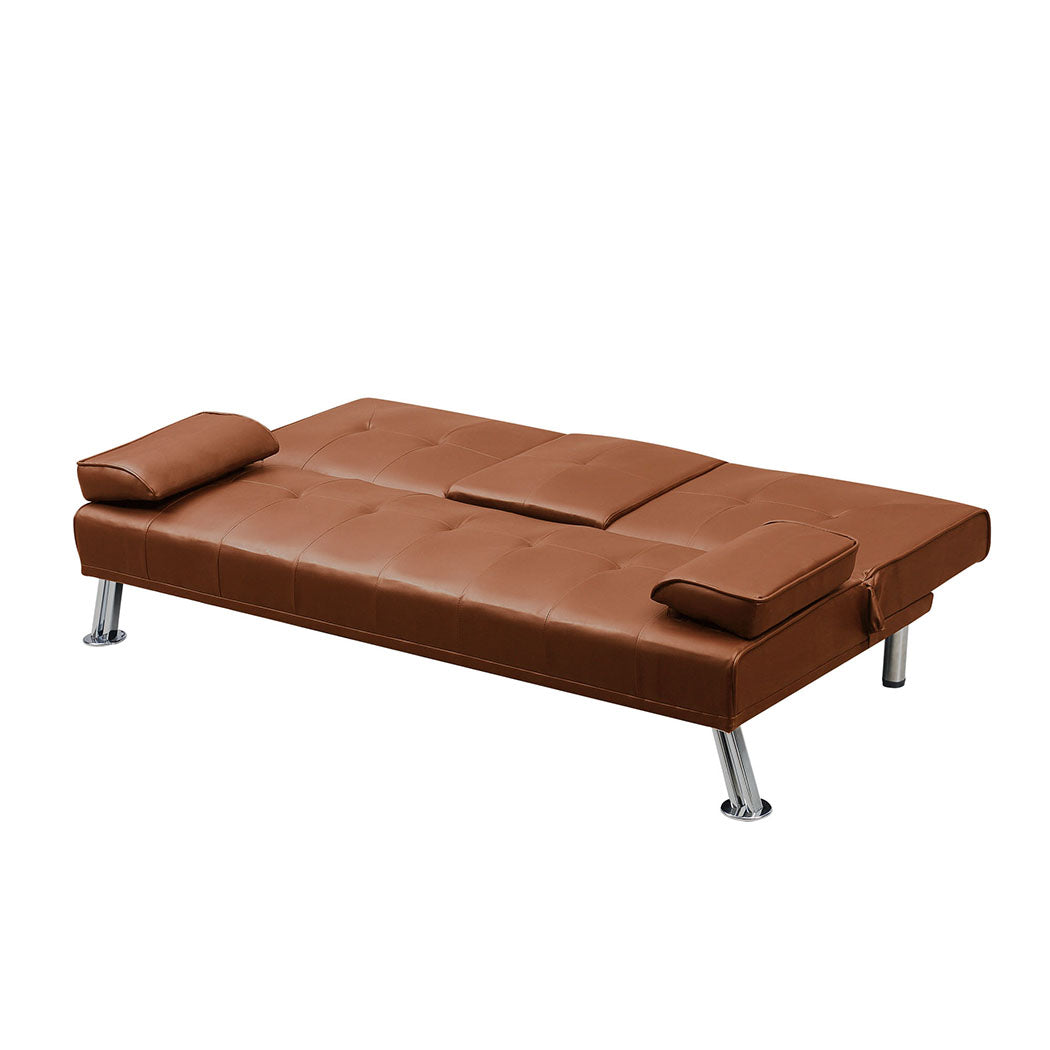 Levede Sofa Bed Adjustable Recliner Brown-1864183319319678979