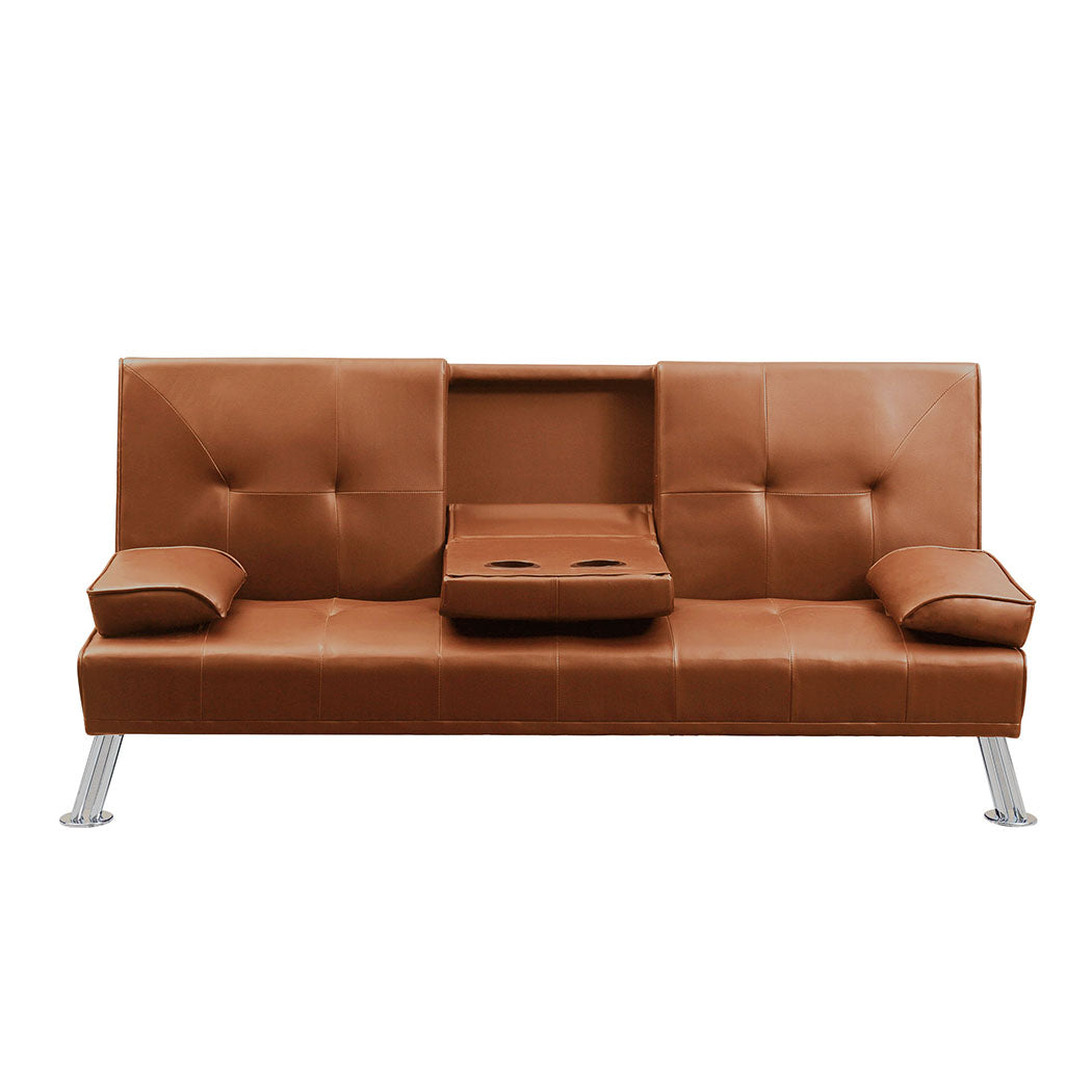Levede Sofa Bed Adjustable Recliner Brown-1864183319319678980