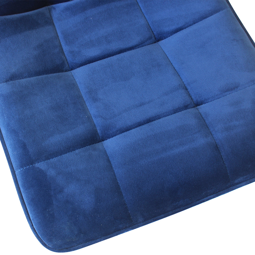 Levede 4x Dining Chairs Kitchen Velvet Blue-1864183277309530116