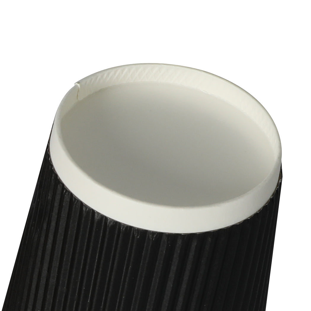 200 Pcs 16oz Disposable Takeaway Coffee Black-1864183141749624836