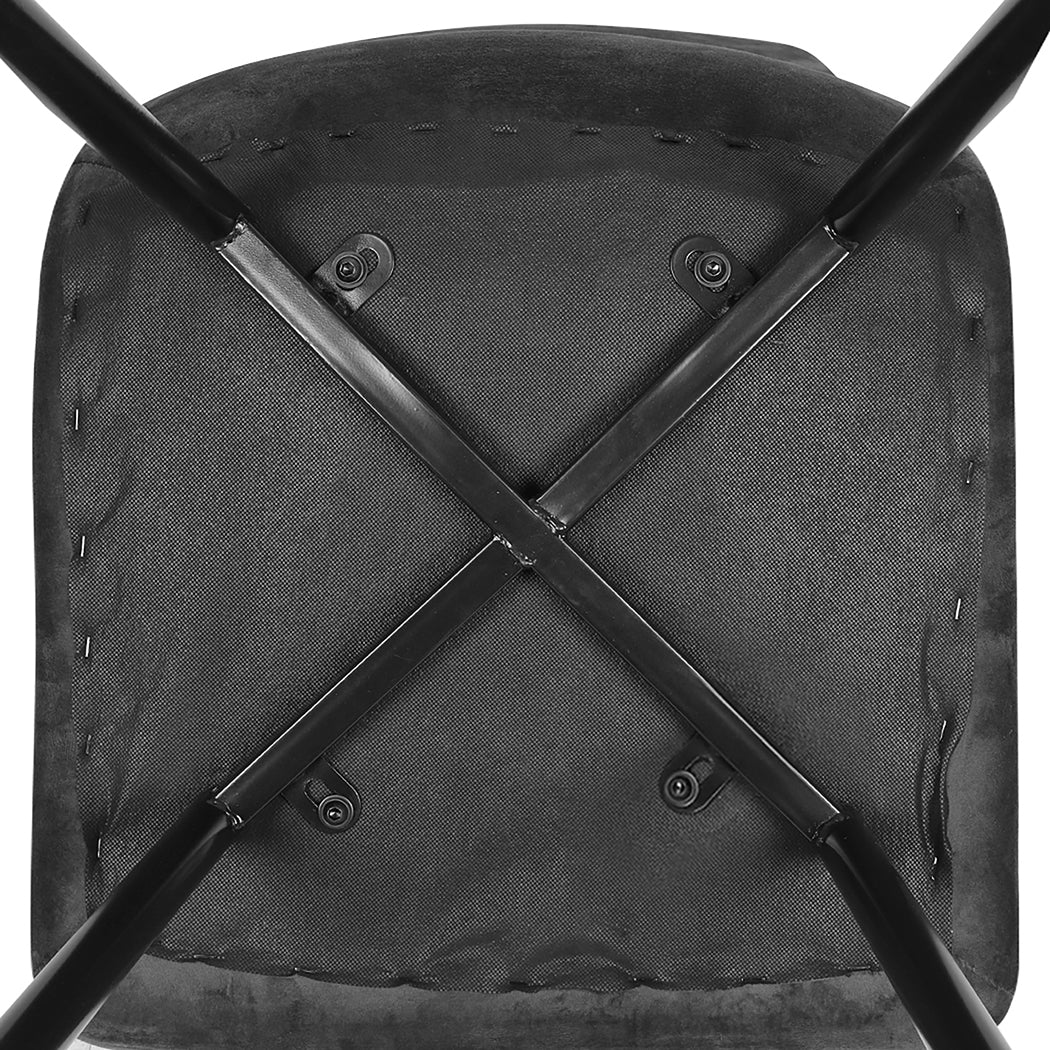 Levede 4x Dining Chairs Kitchen Velvet Grey-1886651050392424451