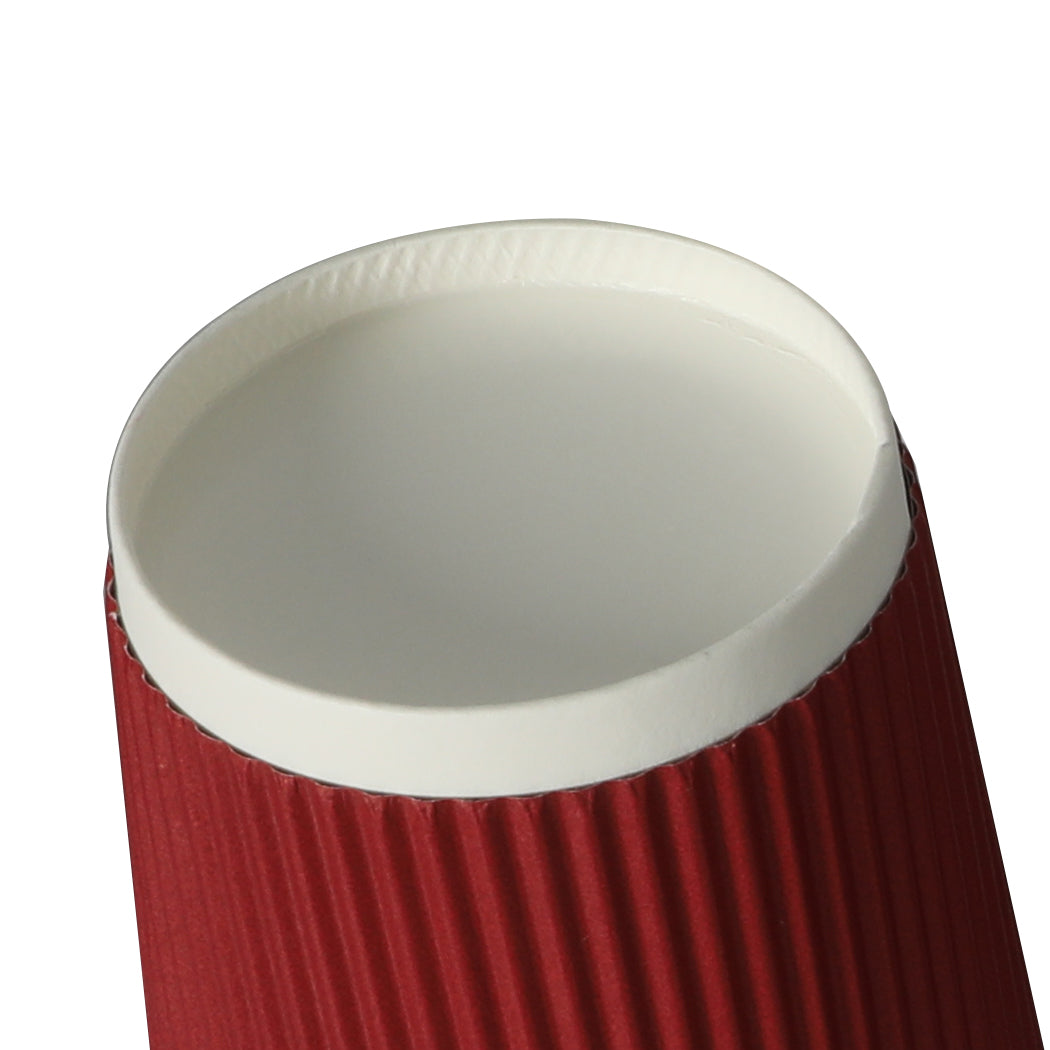 100 Pcs 8oz Disposable Takeaway Coffee Red-1864183138306101252