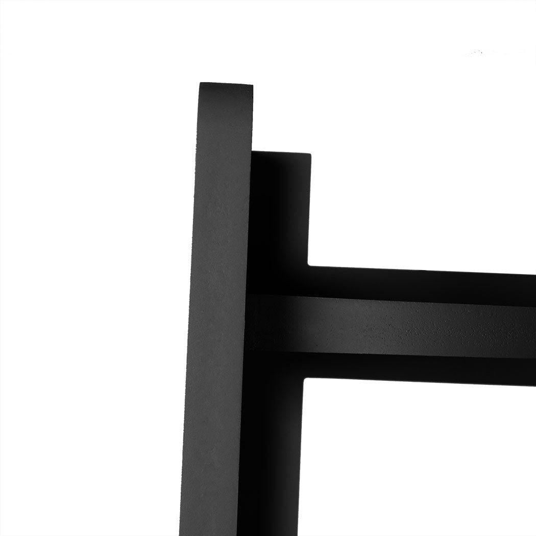 Levede 5 Tier Corner Shelf Wooden Storage Black-1864183220980027396